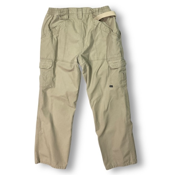 5.11 Tactical Womens Work Pants Sz 12 Cargo Cotton Canvas Khaki Tan - Picture 5 of 9